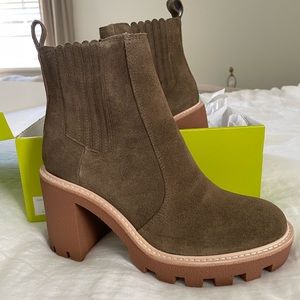 Gianni Bini: Winney Suede Chunky Lug Sole Booties